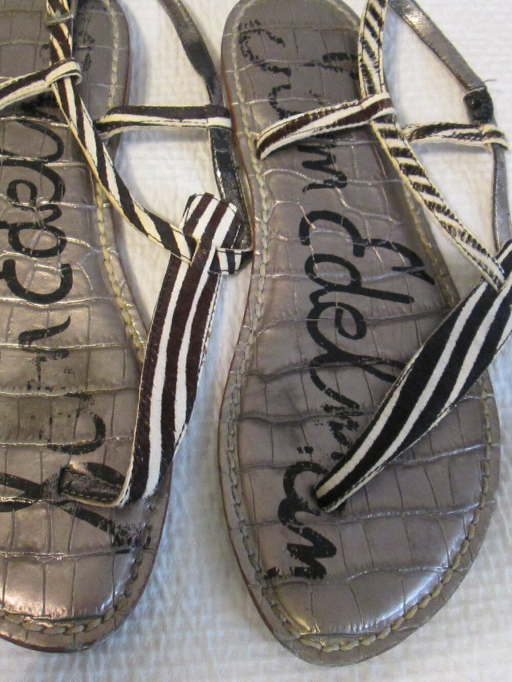 Sam Edelman Women's Real Fur Thong Sandals Size 7